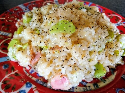 空豆のチーズリゾット